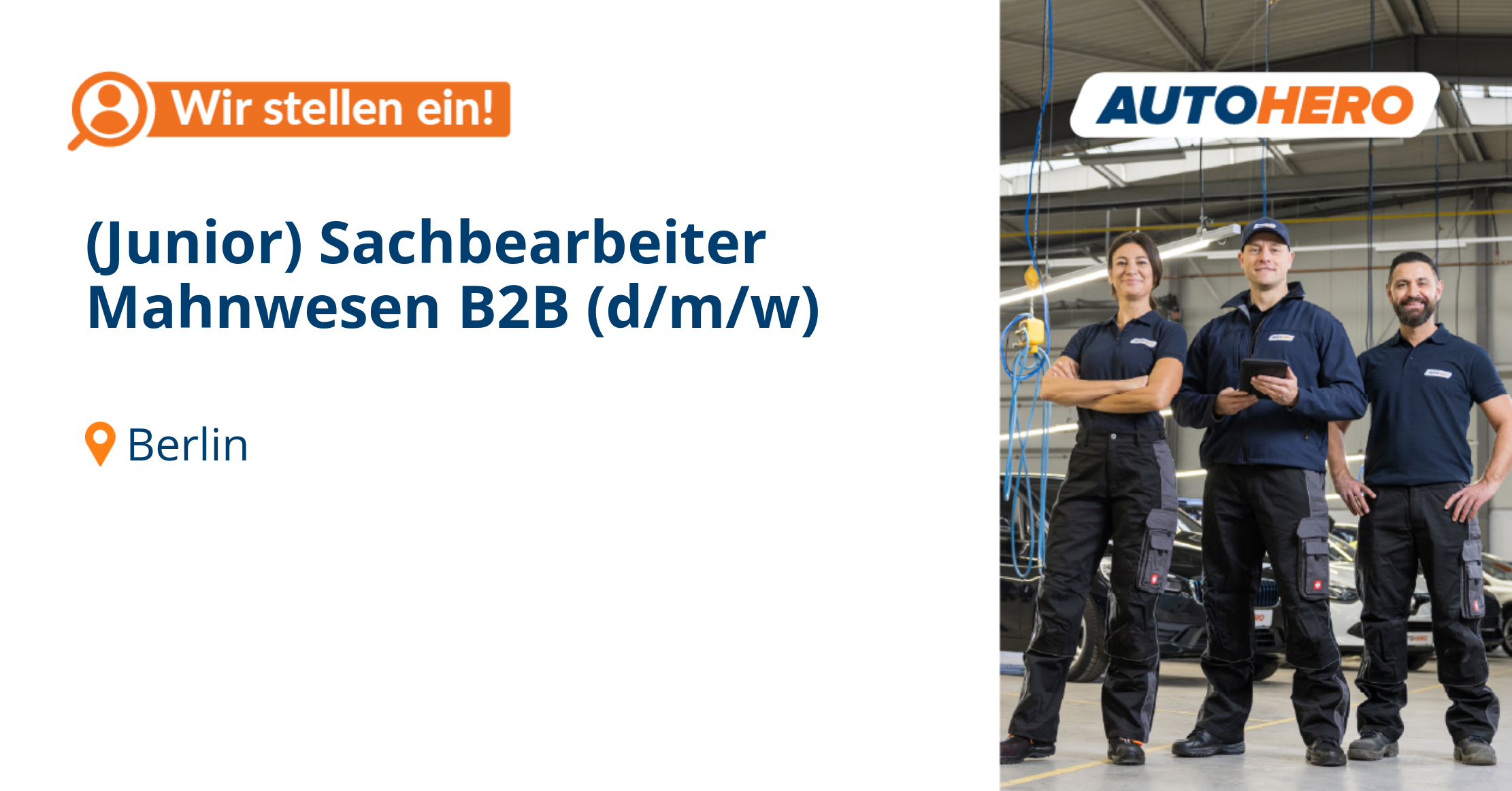 Autohero Sprinter (Junior) Sachbearbeiter Mahnwesen B2B (d/m/w) | Autohero Careers